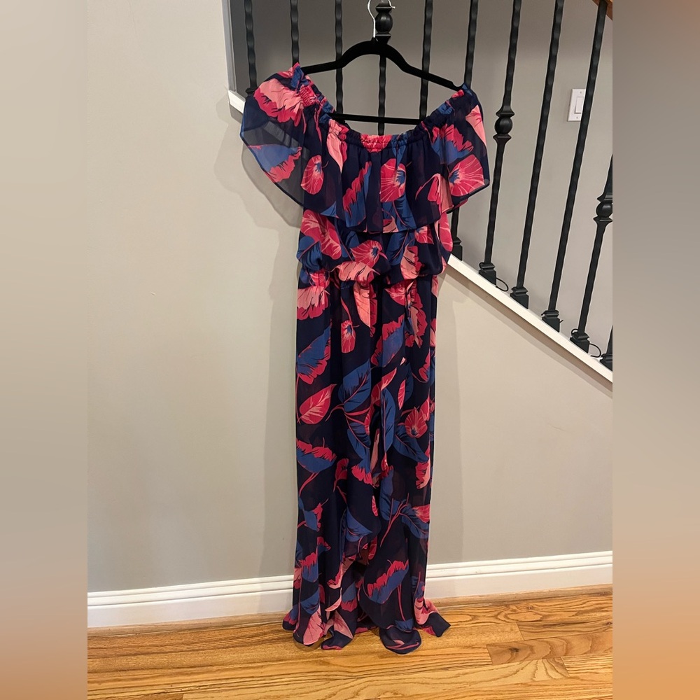 Floral Off-Shoulder Maxi Dress
